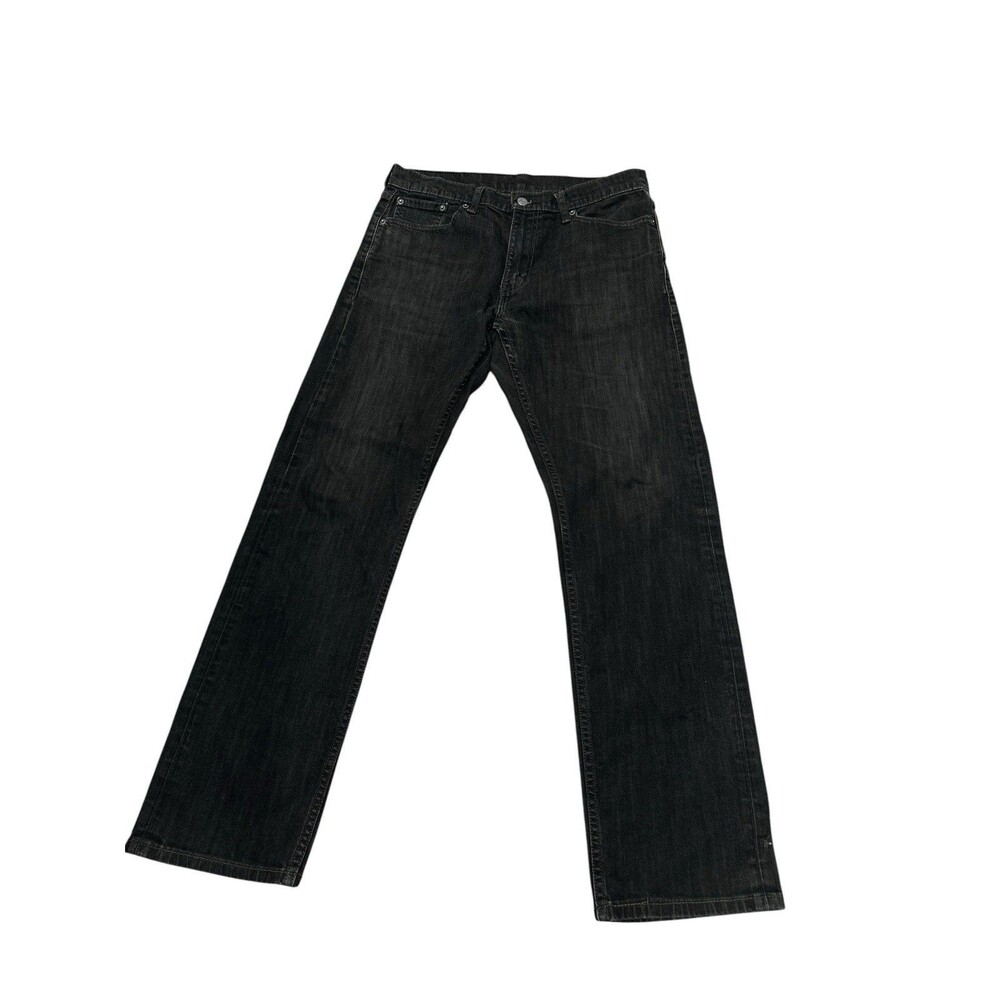 Levis 513 Straight Jeans Mens Size W32-W31 Black Denim